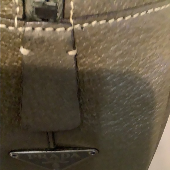 SOLD👜HOST PICK🎒NWOT PRADA KHAKI CANVAS TOTE - Picture 5 of 9